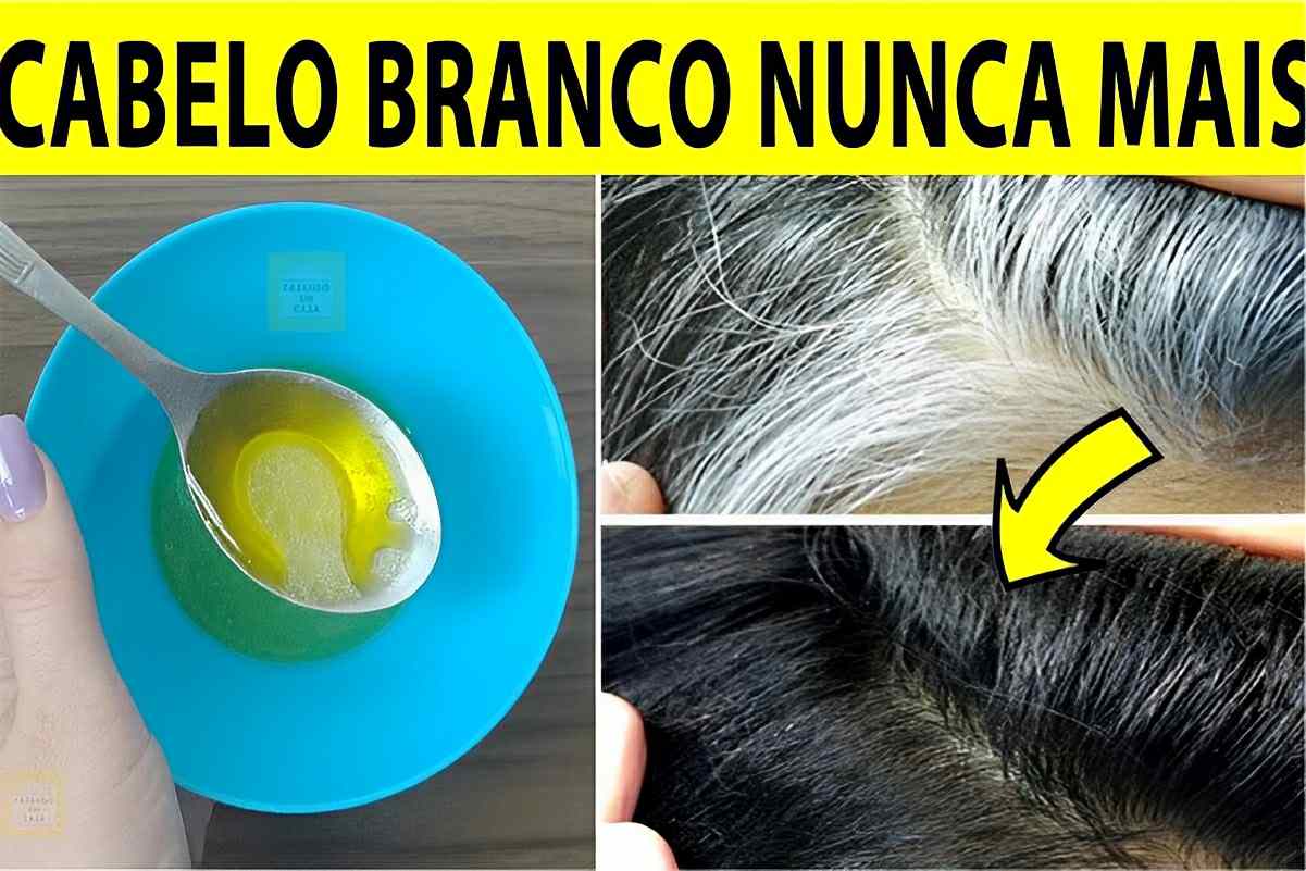 Fiz essa misturinha caseira de apenas 2 ingredientes e acabei com meus cabelos brancos