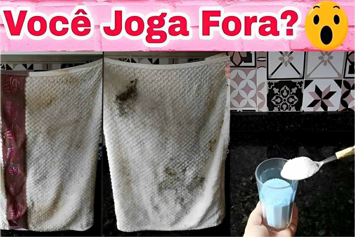 Misturinha caseira para limpar panos de prato que recupera até os panos mais estragados
