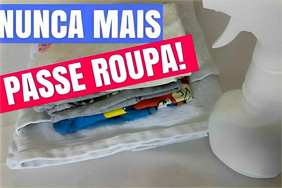 Depois que fiz essa misturinha caseira para roupas eu aposentei meu ferro de passar
