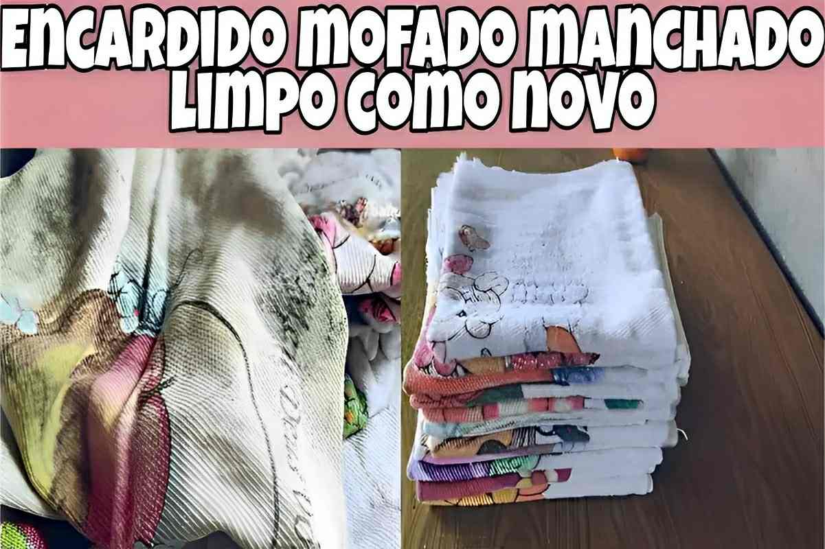 Misturinha para clarear panos de prato com apenas 3 ingredientes que você tem no armário