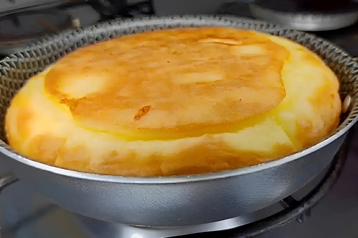 Com apenas 1 ovo fiz esse pão de frigideira leve rápido e delicioso para o café da manhã