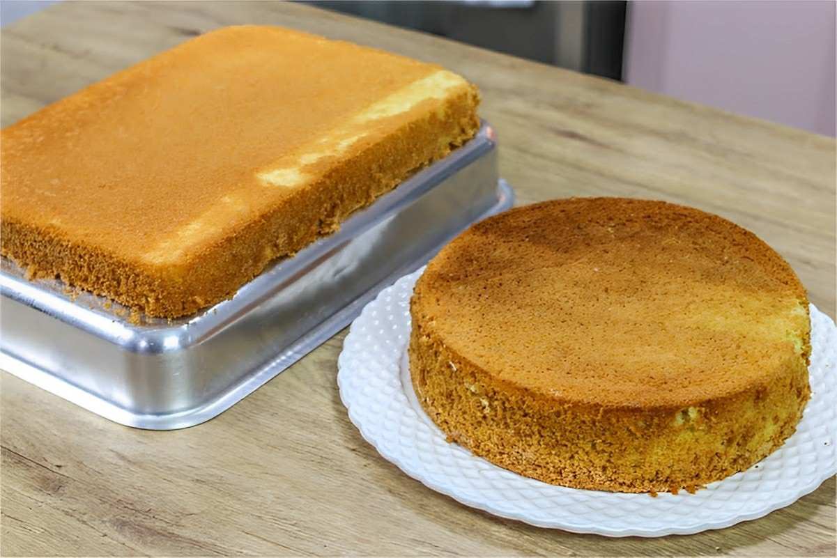Pão de ló para bolo de aniversário sem leite muito econômico fofinho e delicioso