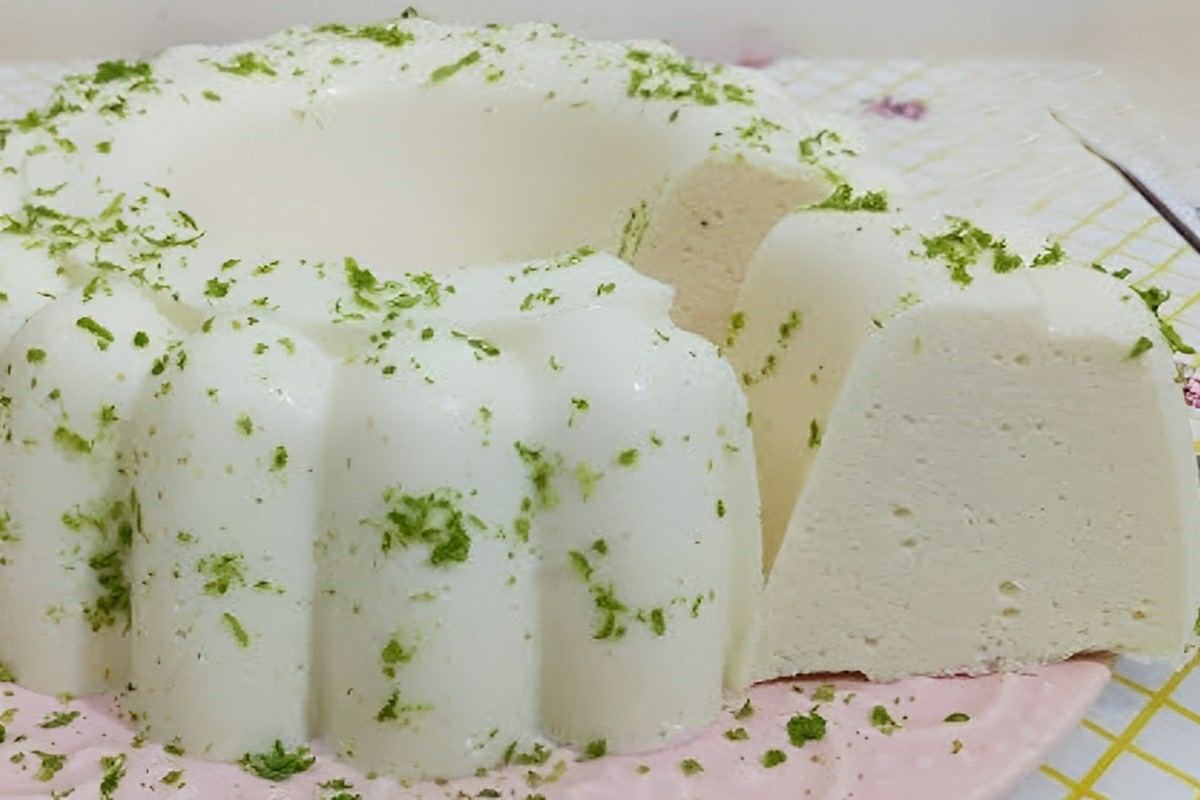 Pudim de limão delicioso refrescante e muito fácil de fazer