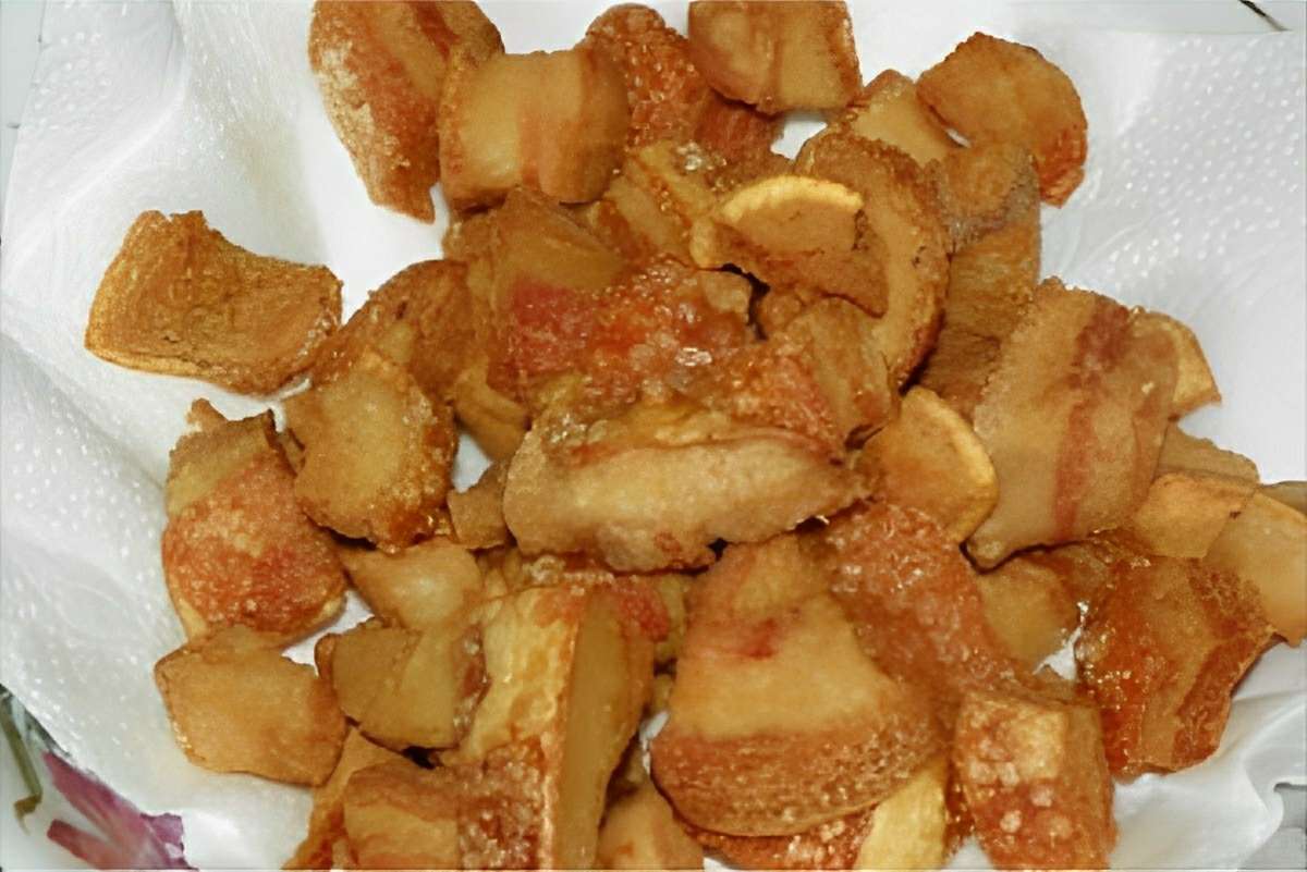 Torresmo na panela de pressão sequinho crocante e não faz sujeira na cozinha