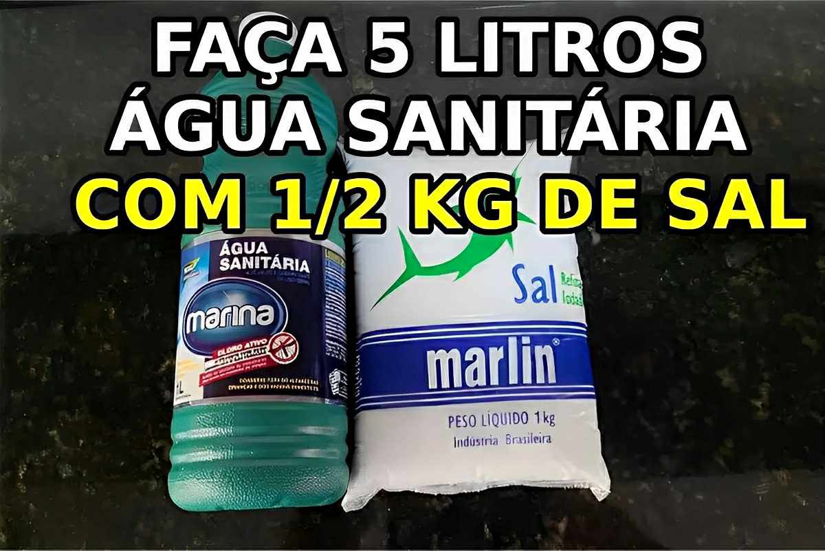 Água sanitária caseira que rende muito para economizar nas compras de mercado