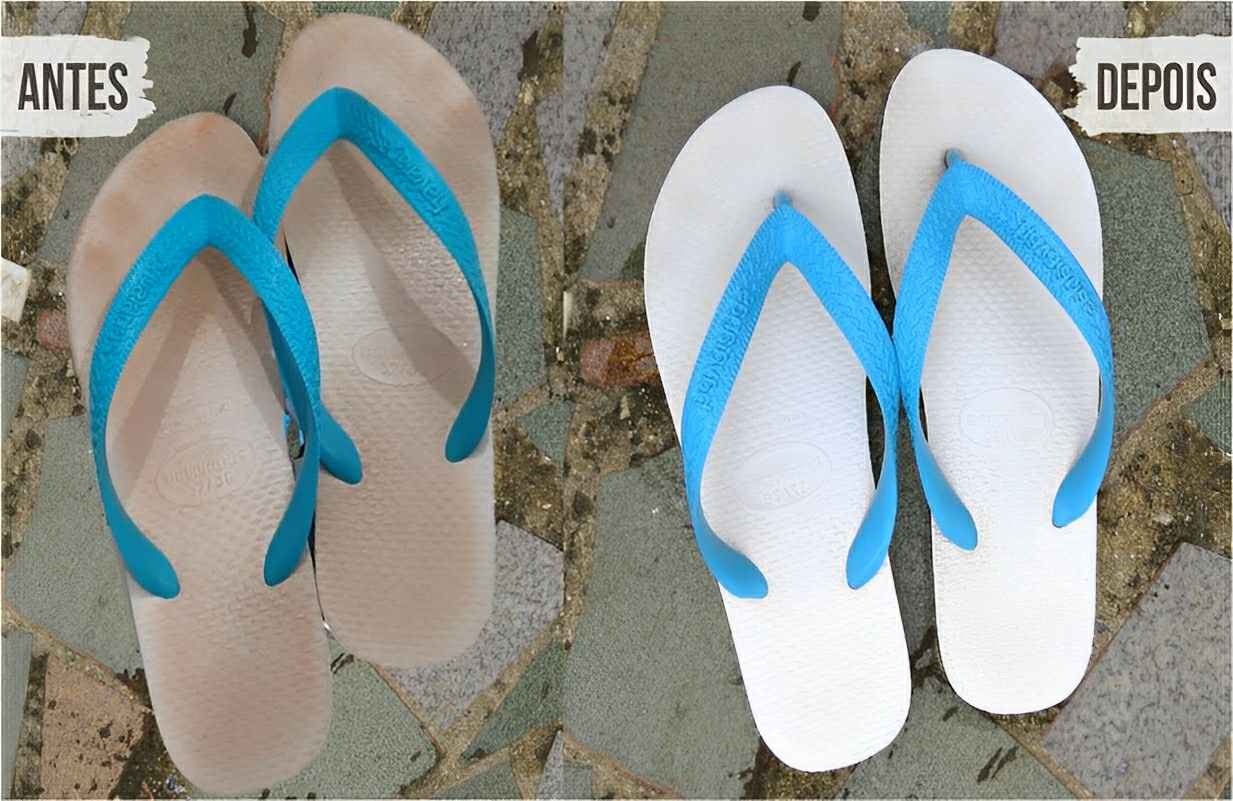 Como desencardir havaianas e deixá-las como novas usando ingredientes que você tem em casa