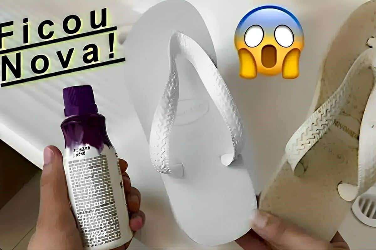 Aprendi como limpar chinelos e tênis brancos e deixá-los como novos usando apenas 2 ingredientes