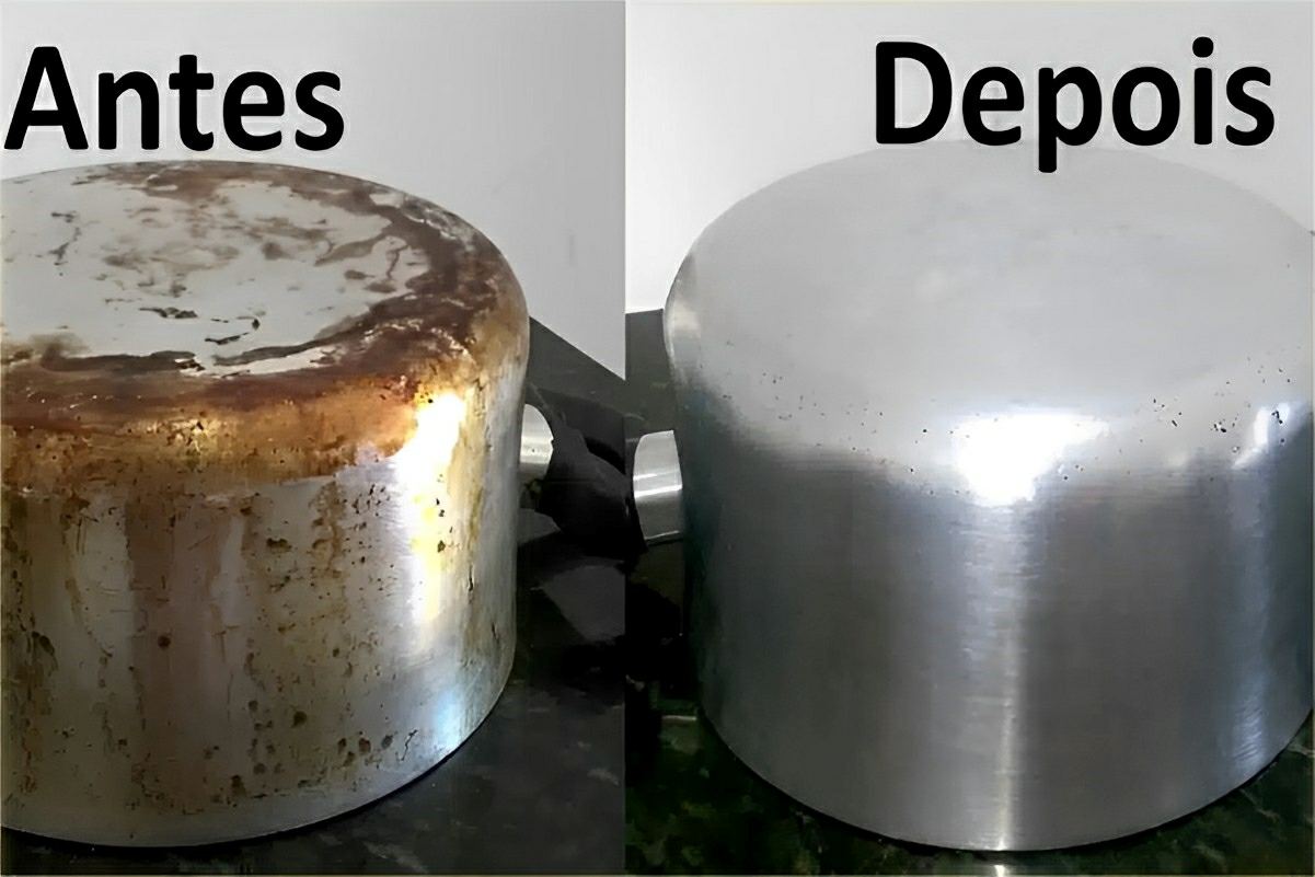 Aprendi como limpar panela queimada usando apenas 3 ingredientes que eu tenho em casa