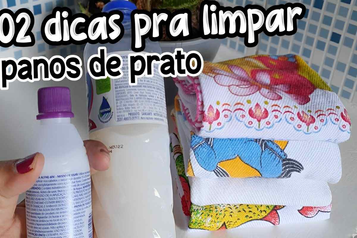 Como limpar pano de prato e deixá-lo como novo usando apenas 3 ingredientes