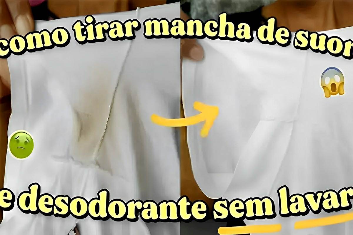 Aprendi como tirar manchas de desodorante das roupas rapidamente usando apenas 2 ingredientes