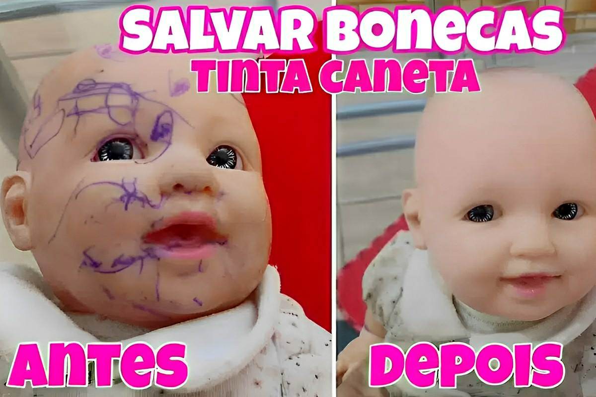 Como tirar rabiscos de bonecas usando apenas 1 produto que você tem em casa