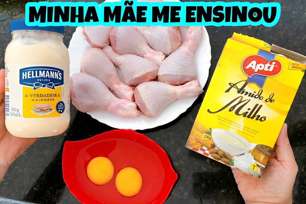Nunca comi um frango crocante tão gostoso quanto esse