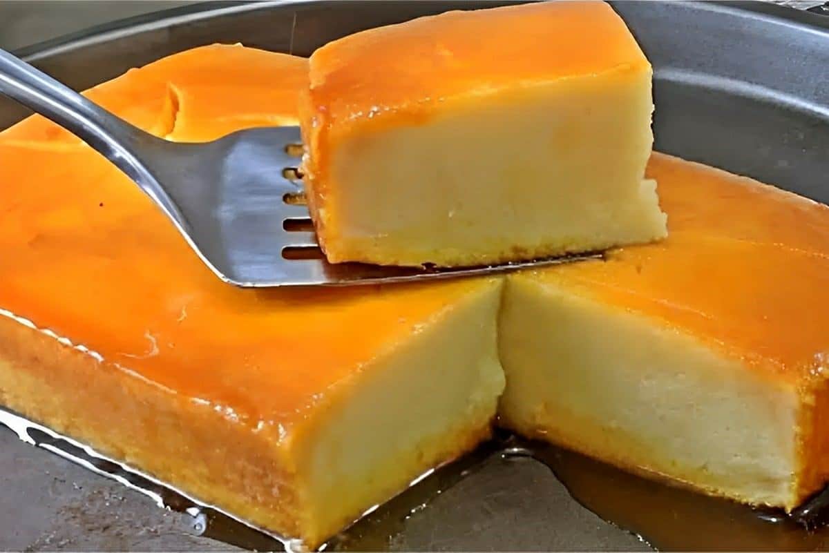 Pudim na travessa sem leite condensado delicioso e perfeito para a sobremesa