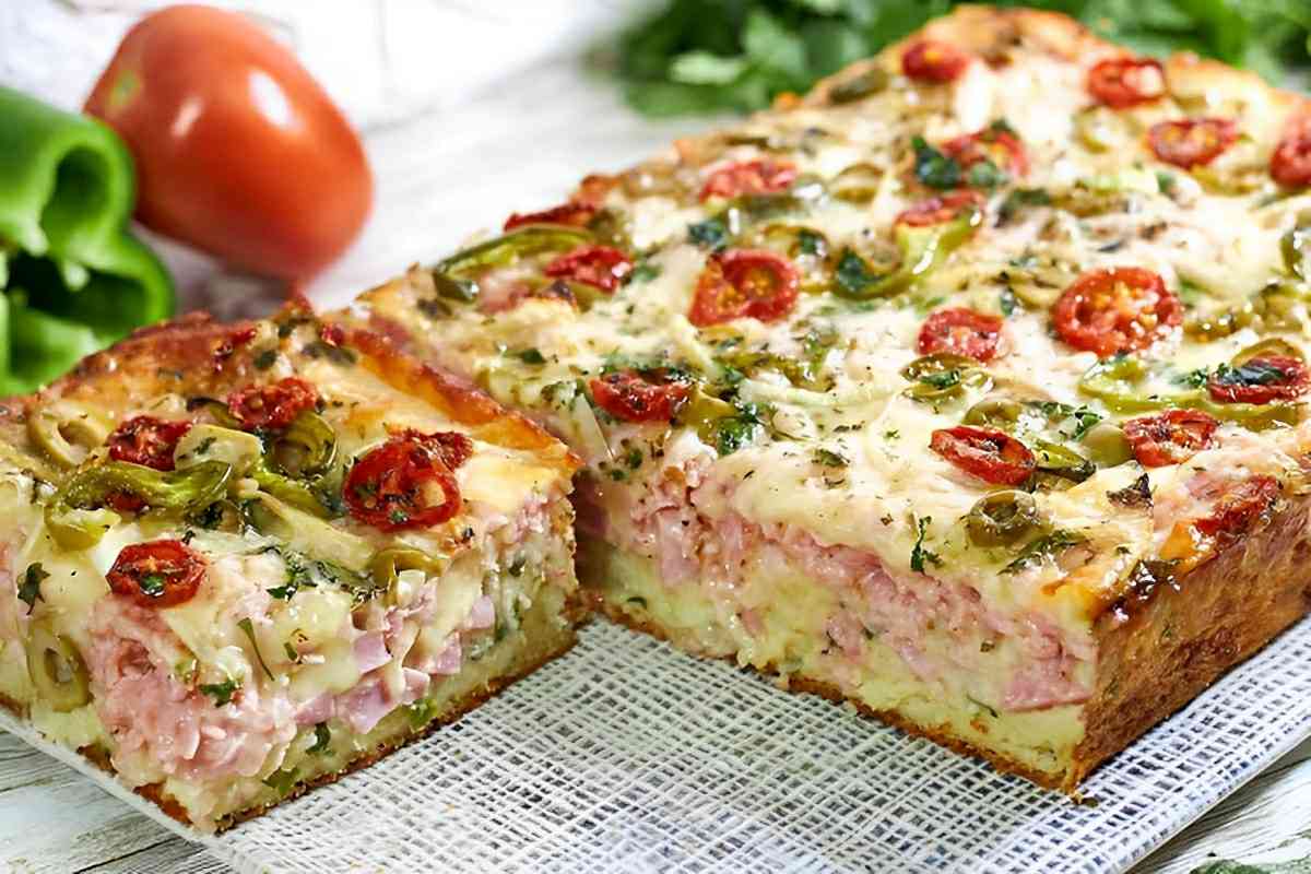 Torta de presunto e queijo perfeita com massa toda feita à mão
