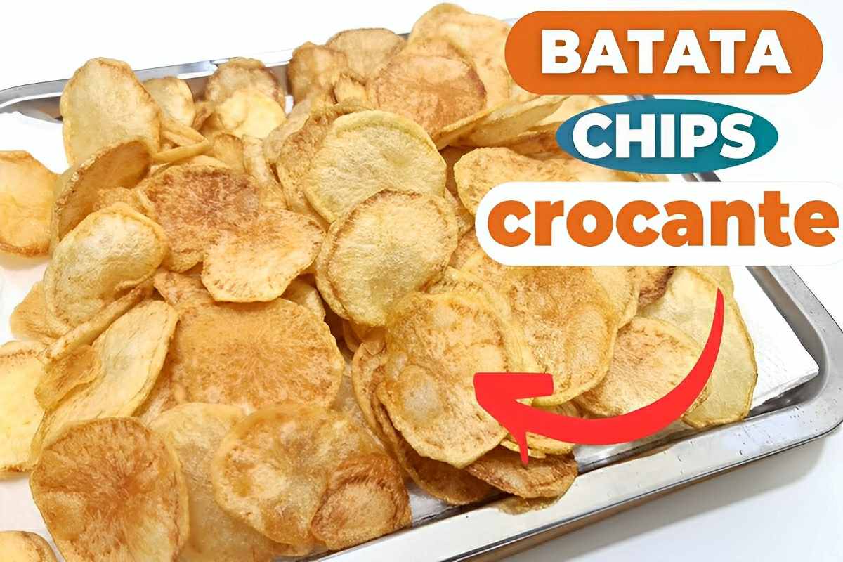 Batata chips crocante muito melhor que a industrializada e você só vai precisar de 3 ingredientes