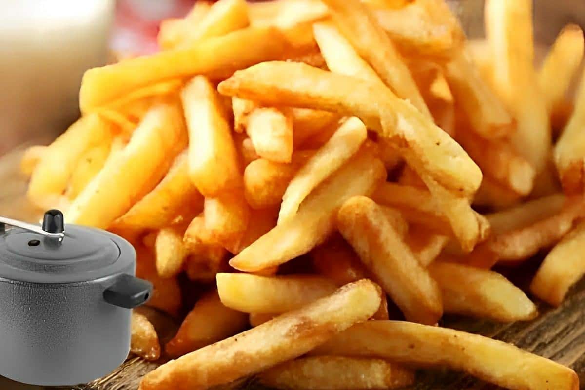 Batata frita na panela de pressão crocante e sequinha igual batata frita de lanchonete