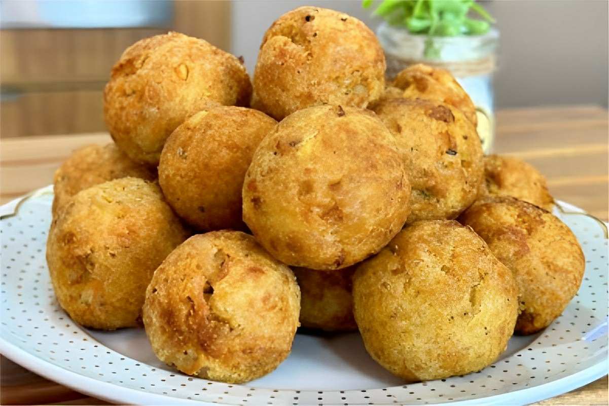 Bolinho de frango com batata sequinho e crocante