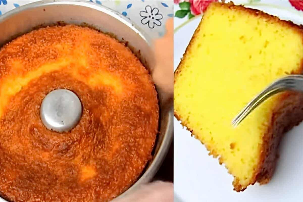 Primeira vez que faço um bolo de fubá sem farinha de trigo e com iogurte natural ficou maravilhoso