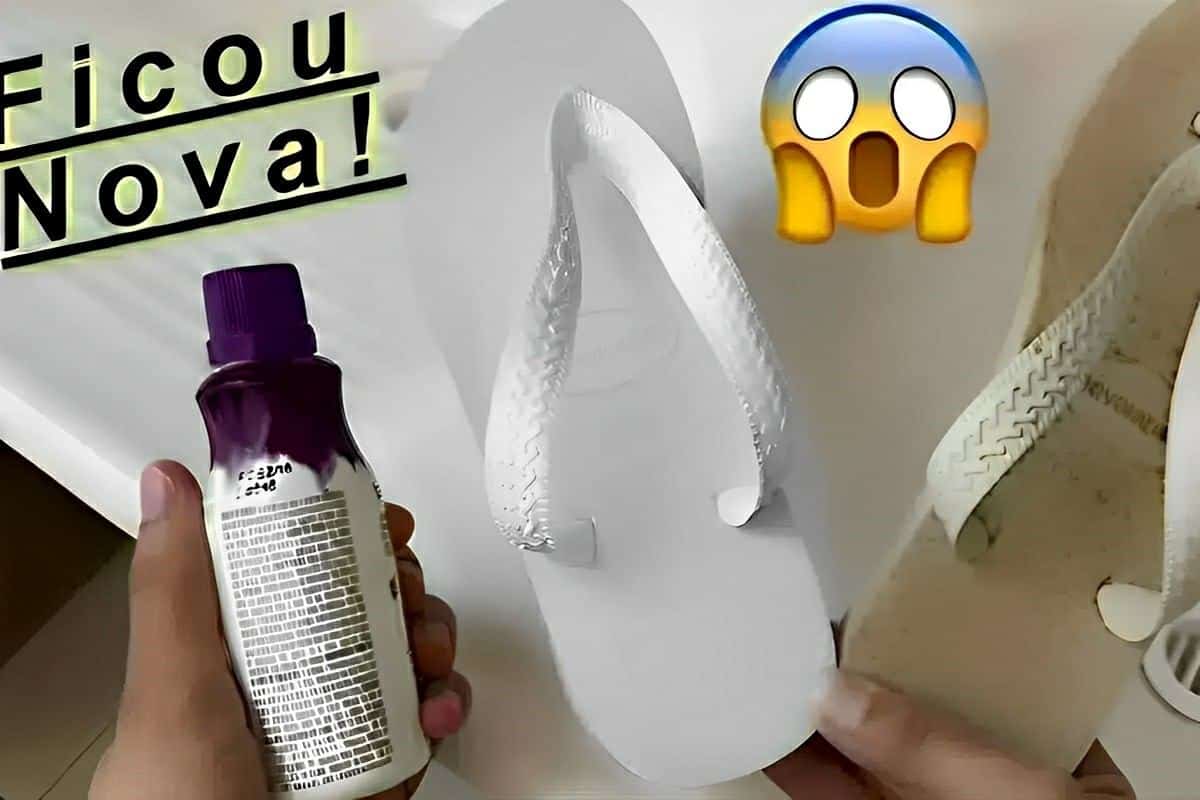 Como limpar chinelos e tênis brancos sem fazer esforço usando apenas 2 ingredientes