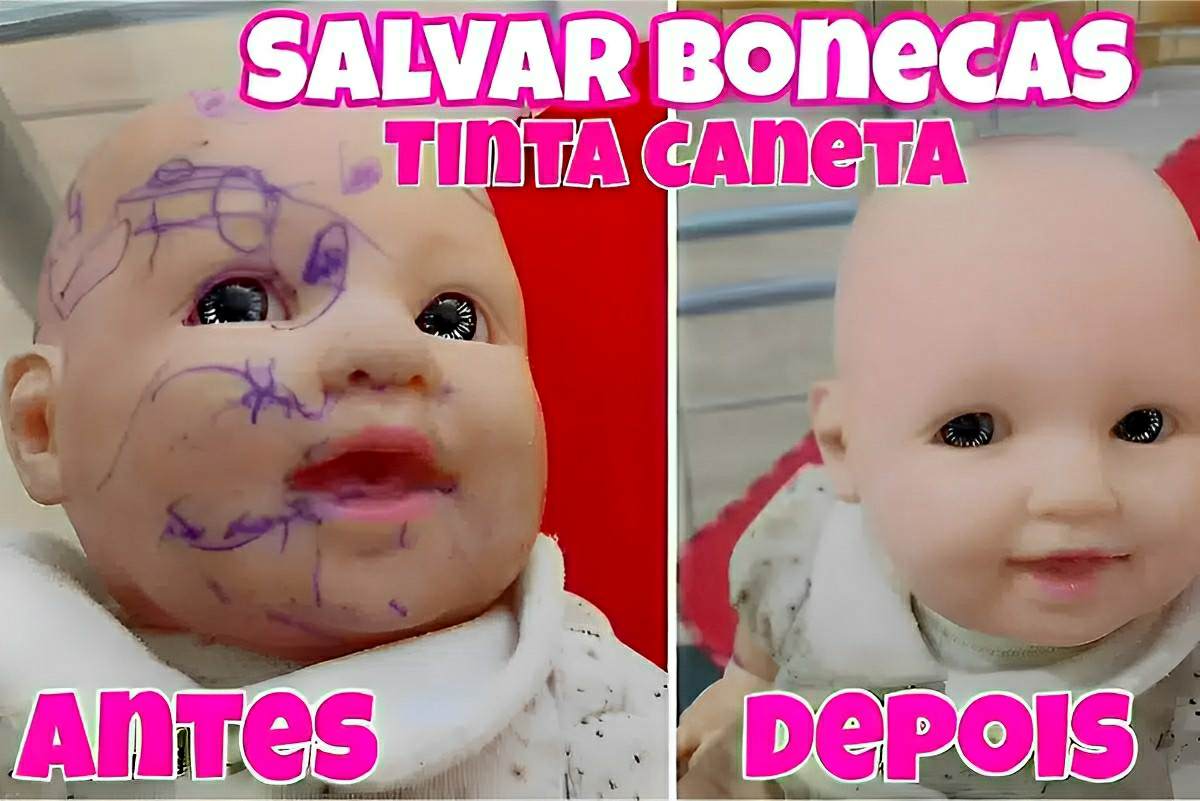 Como tirar rabiscos de boneca e deixá-la como nova usando apenas 1 produto que você tem em casa