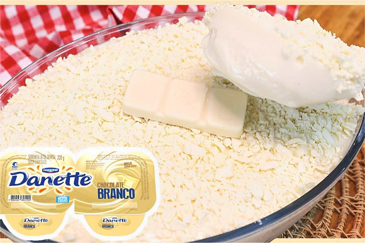 Danete de chocolate branco: uma sobremesa deliciosa para comer de colher