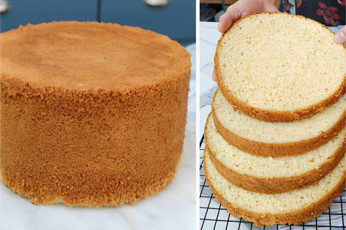 Pão de ló macio e saboroso para rechear e cobrir como quiser