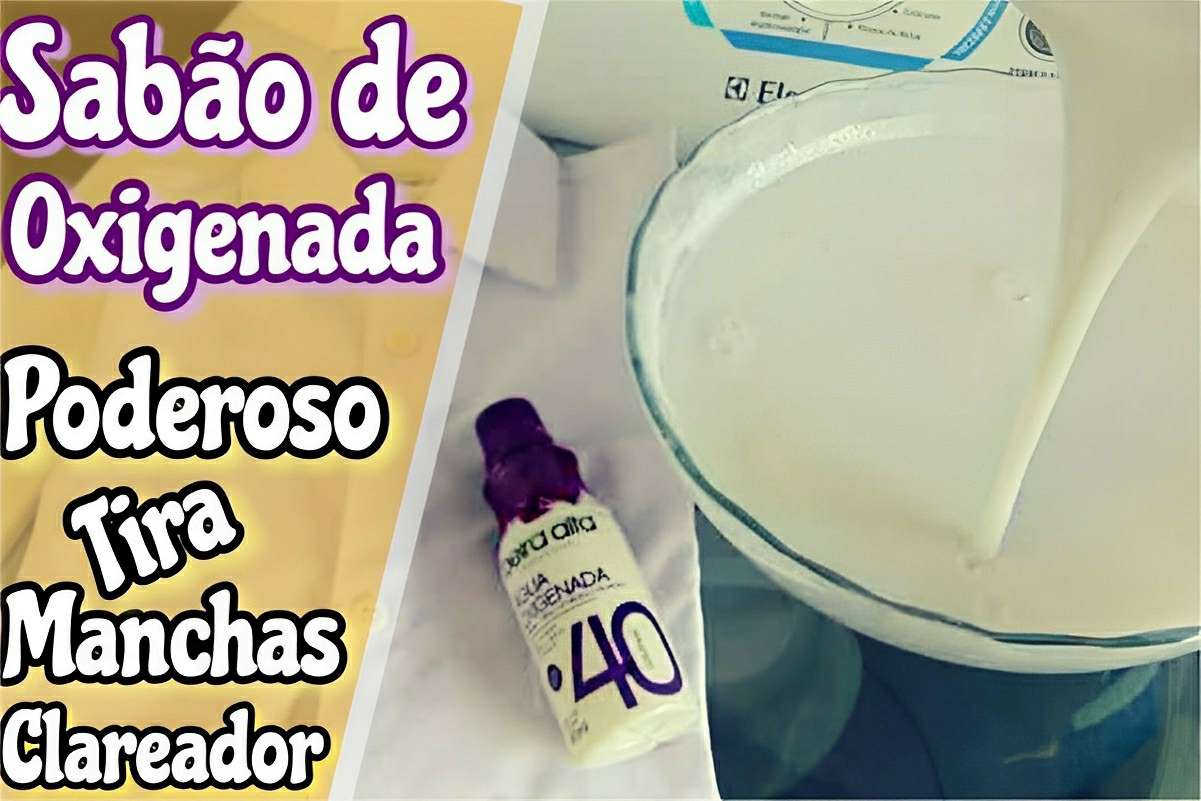 Sabão de água oxigenada para retirar manchas num passe de mágica