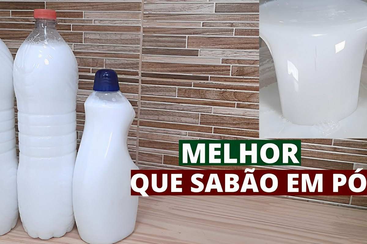 Sabão líquido para roupas brancas e coloridas feito com ingredientes que você tem em casa
