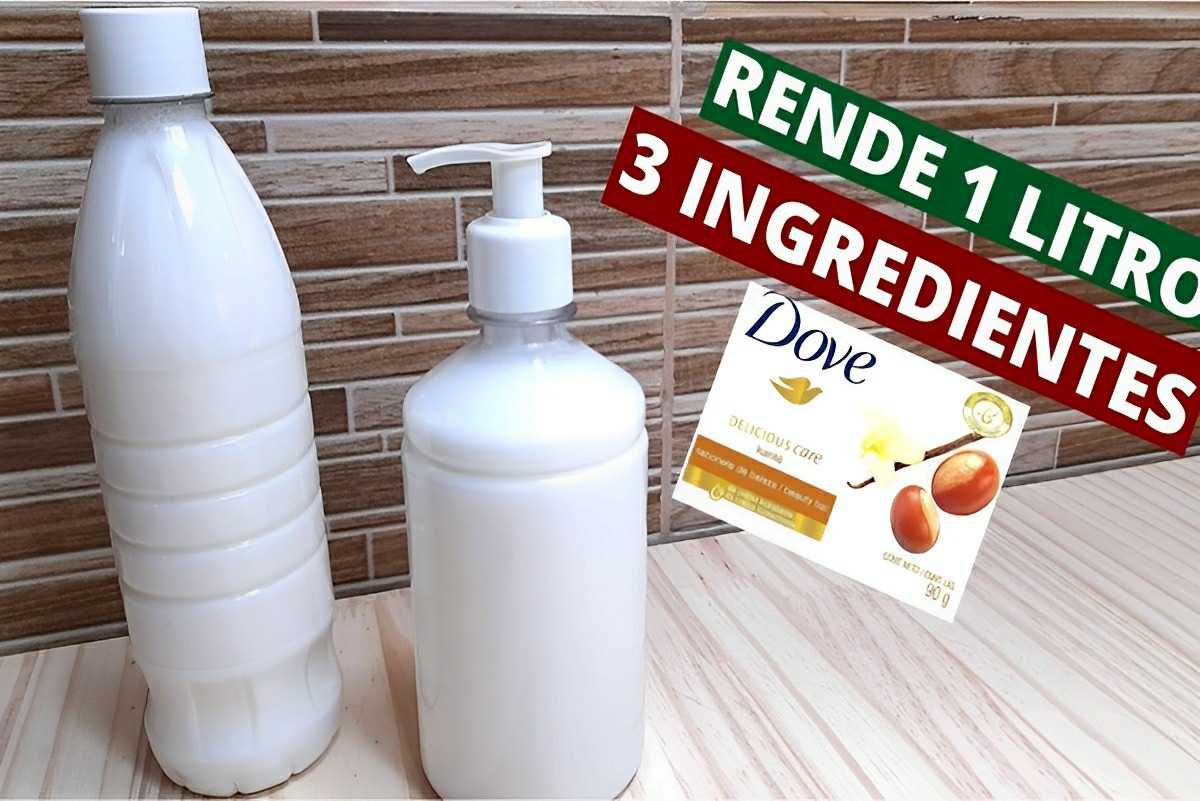 Fiz 1 litro de sabonete líquido caseiro da melhor qualidade com apenas 3 ingredientes