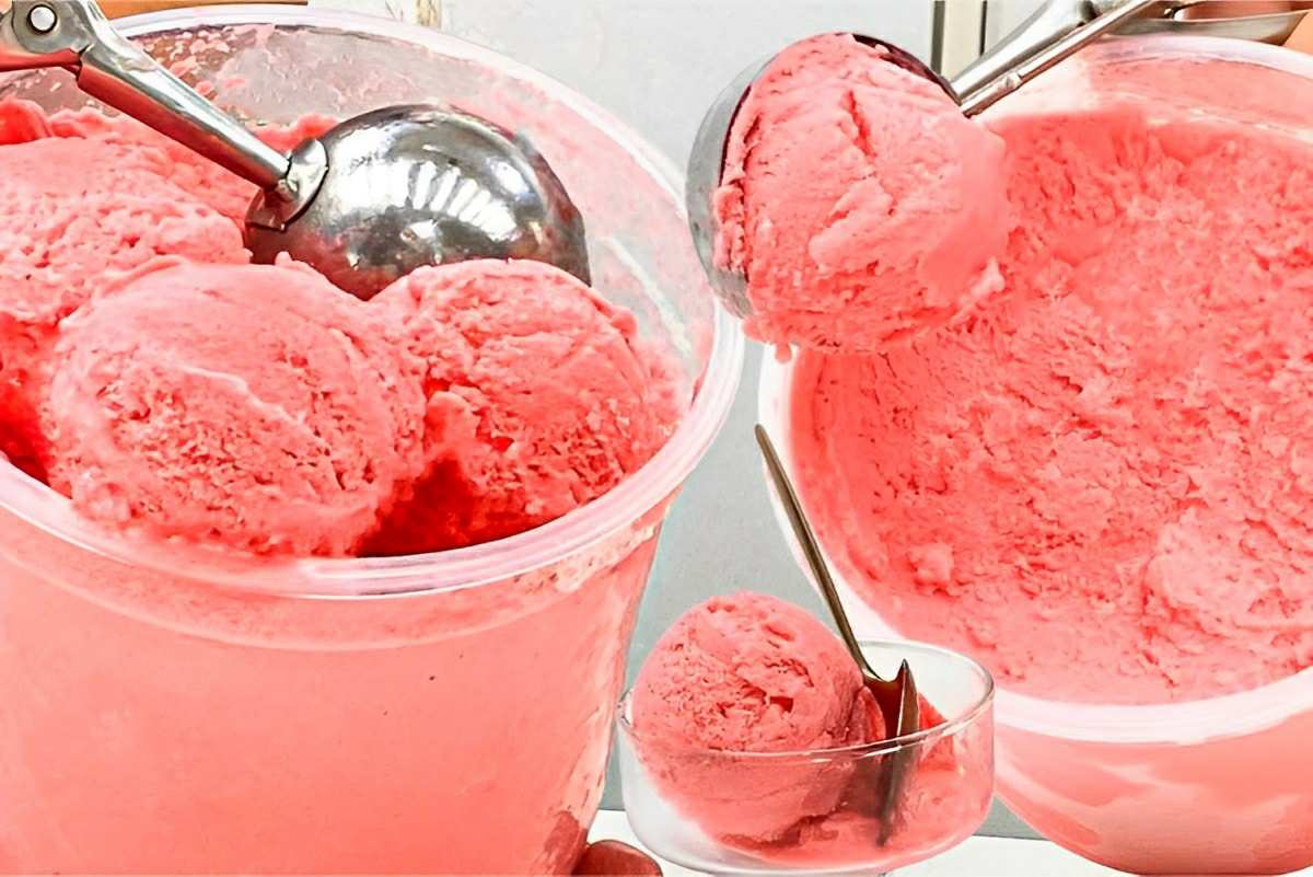 Fiz 2,5 litros de sorvete caseiro usando apenas 1 envelope de gelatina