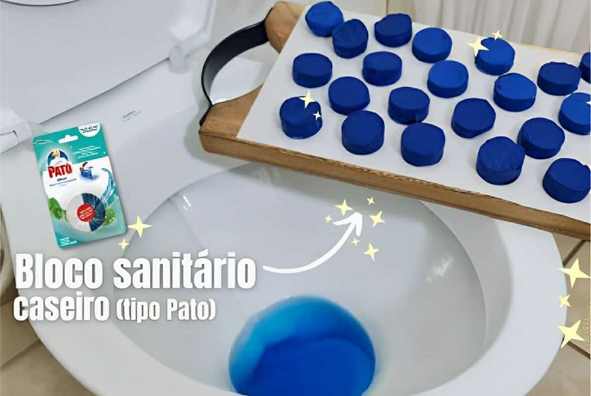 Bloco sanitário caseiro para colocar na caixa acoplada e deixar o seu vaso sanitário muito limpo e perfumado