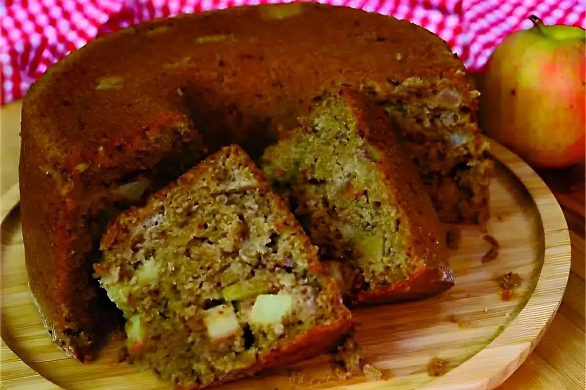 Bolo de maçã integral sem farinha de trigo perfeito para um lanche saudável e delicioso