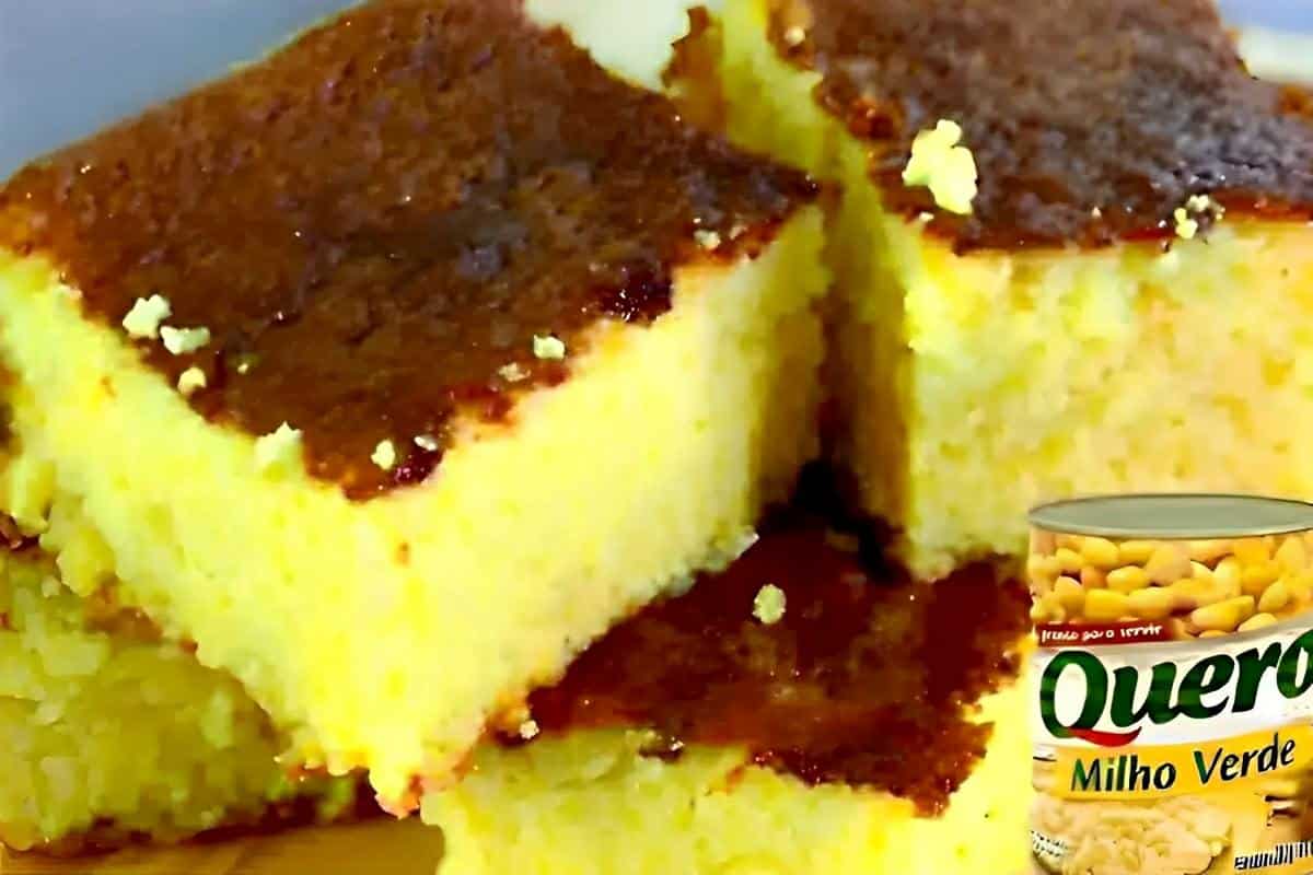 Bolo de milho de latinha delicioso que não vai farinha de trigo