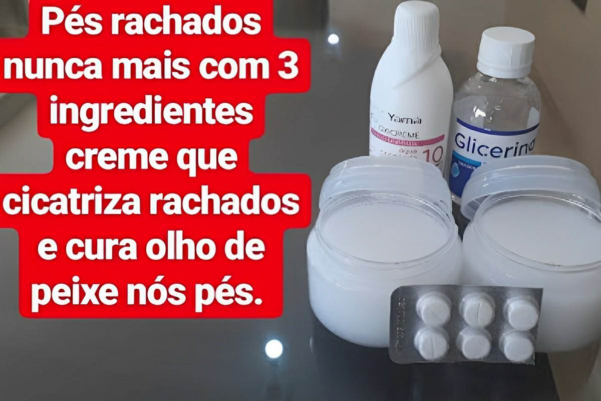 Creme para rachaduras dos pés que a vovó fazia usando apenas 3 ingredientes