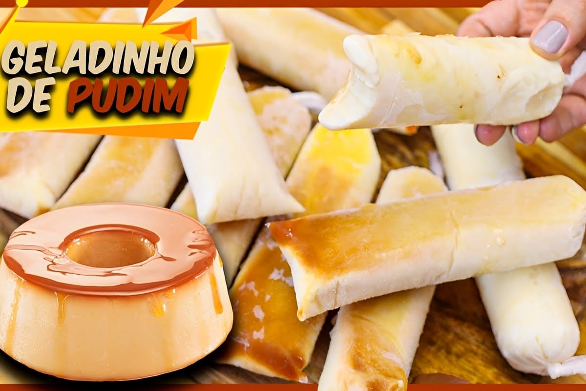 Geladinho de pudim com calda de caramelo: a receita perfeita para se refrescar nos dias mais quentes