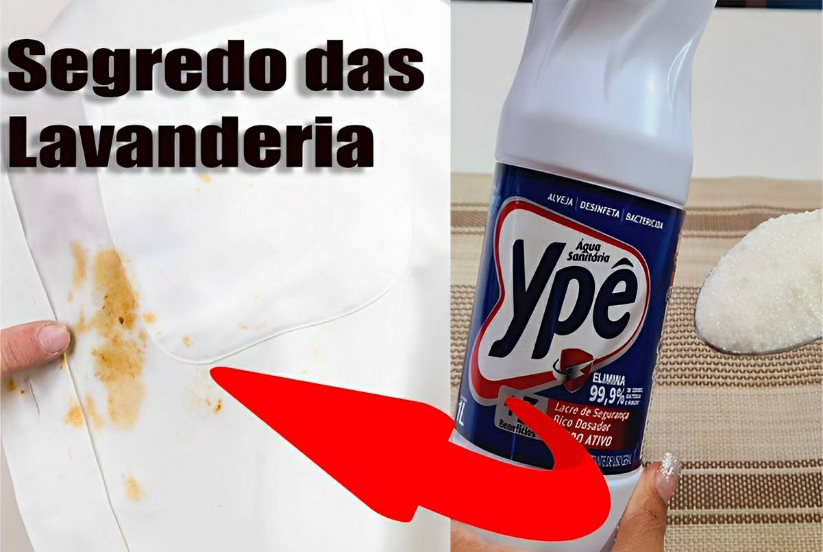 Mistura para lavar roupas brancas e eliminar manchas sem ter esfregar