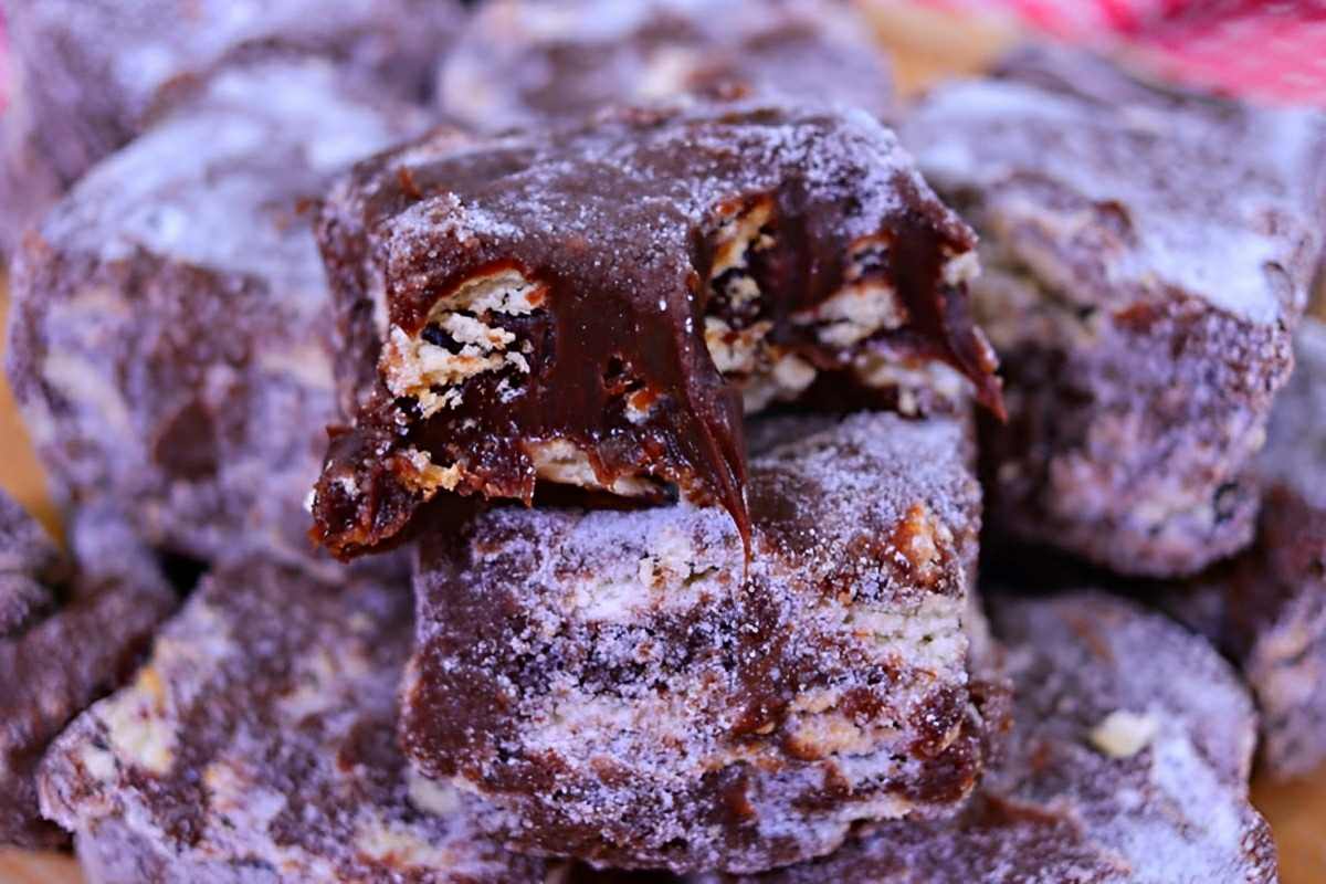 Palha italiana de chocolate super cremosa e molhadinha