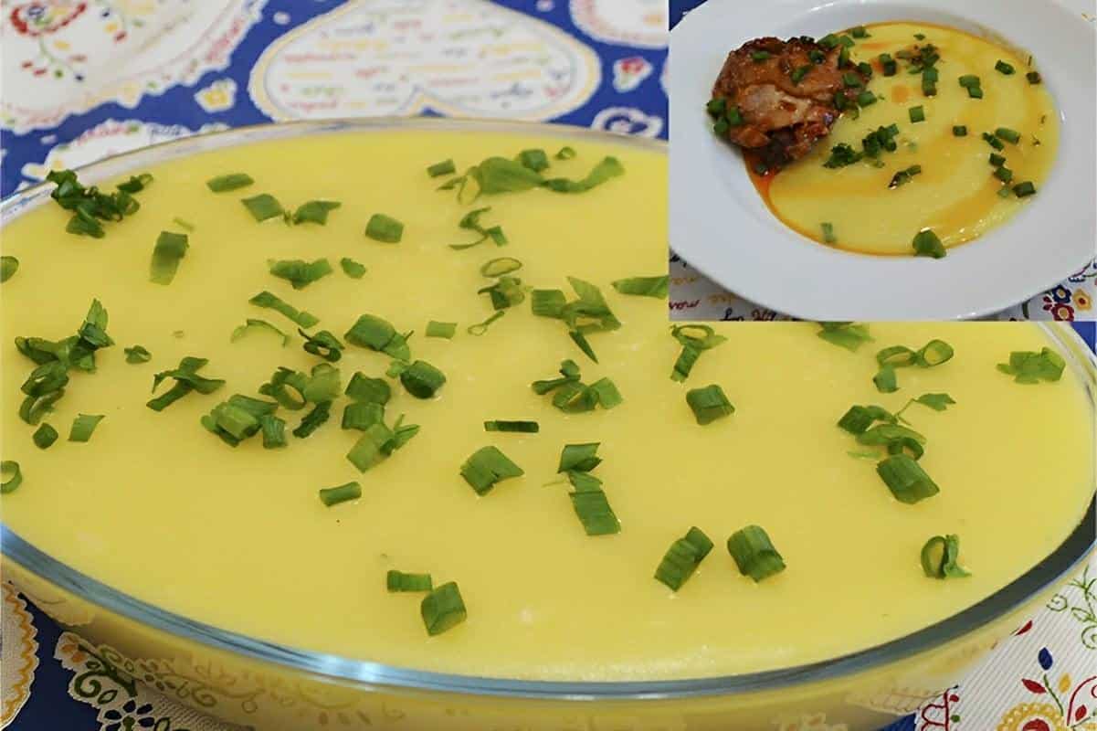 Polenta de fubá muito cremosa e fácil de preparar para o jantar de toda a família