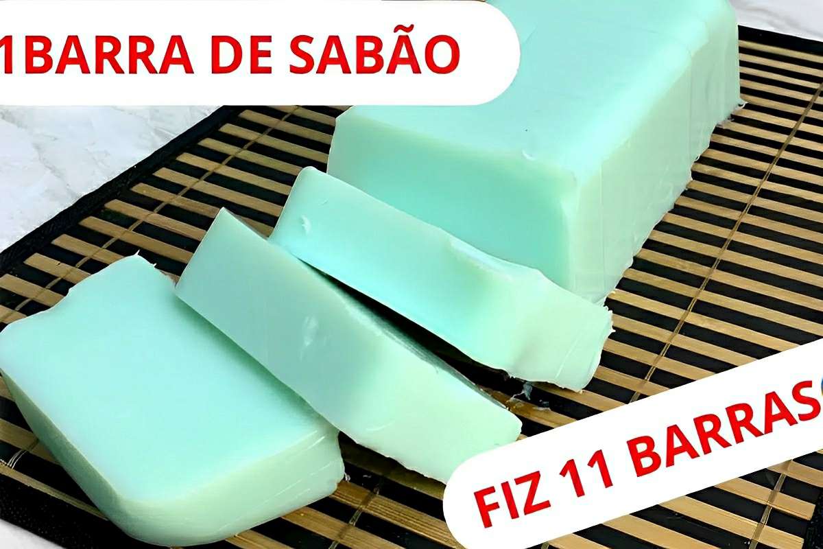 Multiplicação de sabão: com apenas 1 barra fiz 11 unidades de sabão em barra caseiro da melhor qualidade