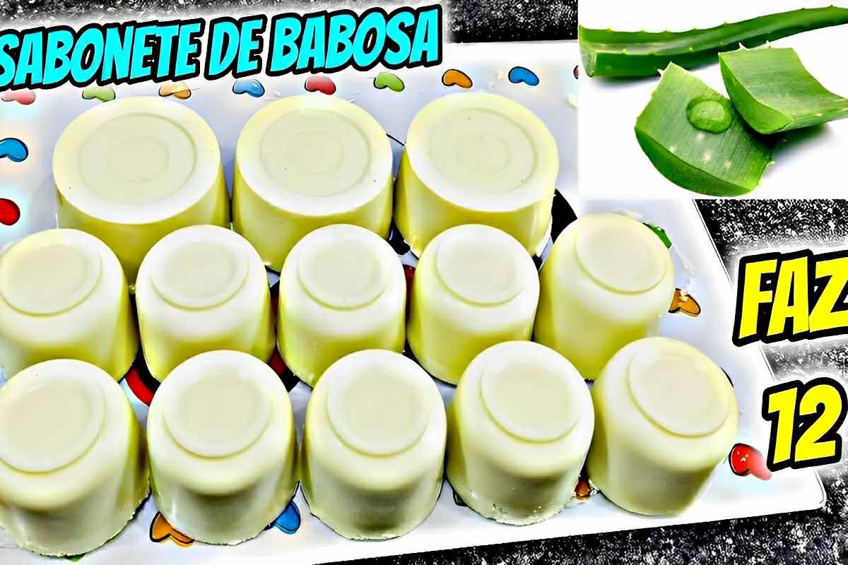 Sabonete de babosa que rende bastante feito com ingredientes que você tem em casa