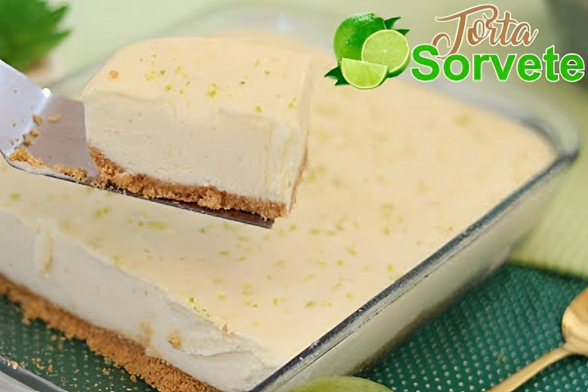 Sobremesa gelada de limão deliciosa e feita com ingredientes que você tem em casa