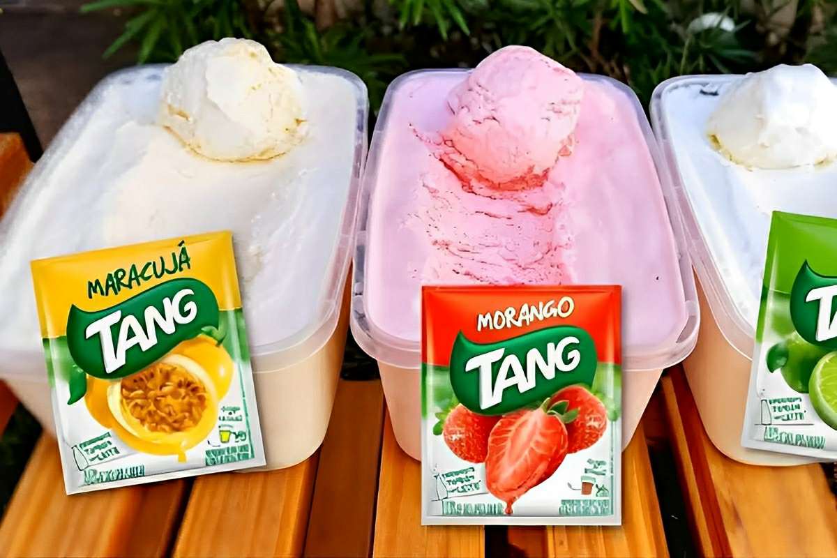 Sorvete caseiro com suco em pó: apenas 1 pacotinho rende 3 litros de sorvete