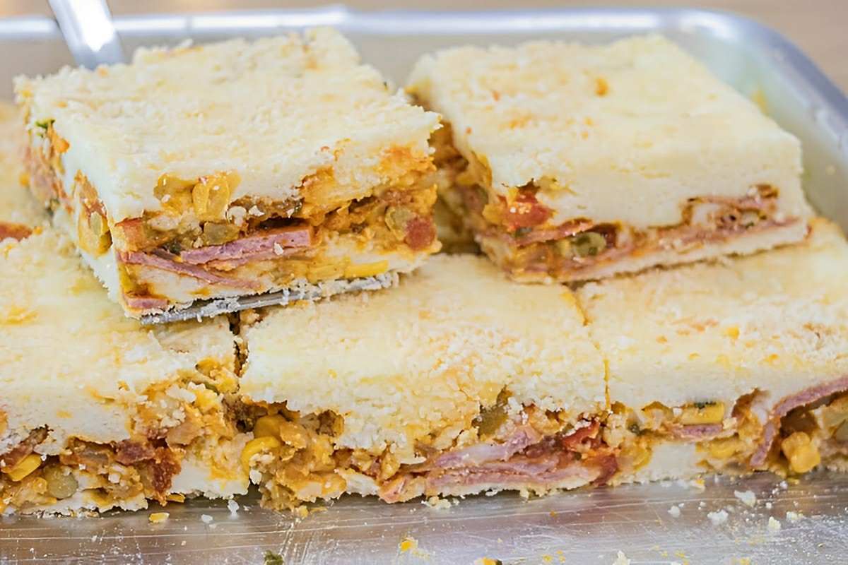 Fiz essa torta de liquidificador com as sobras do arroz e ficou divina