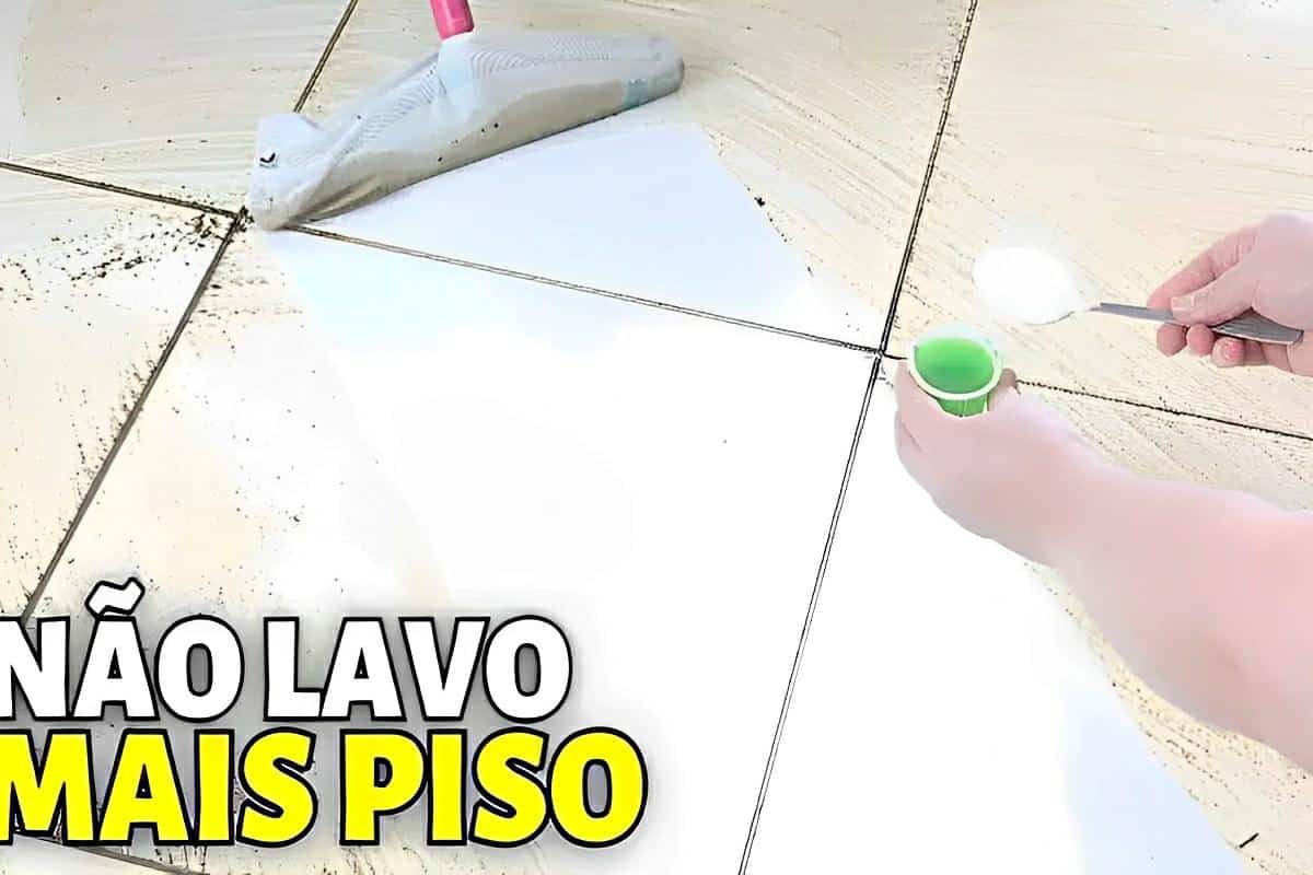 Misturinha para fazer um limpa piso caseiro que tira toda sujeira encardida