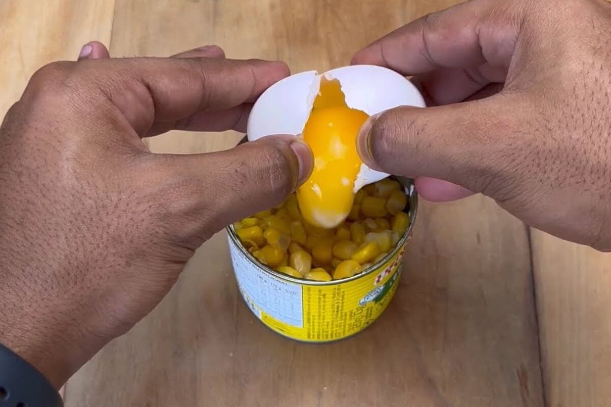 Adicionei ovo no milho e fiz um jantar fácil e delicioso