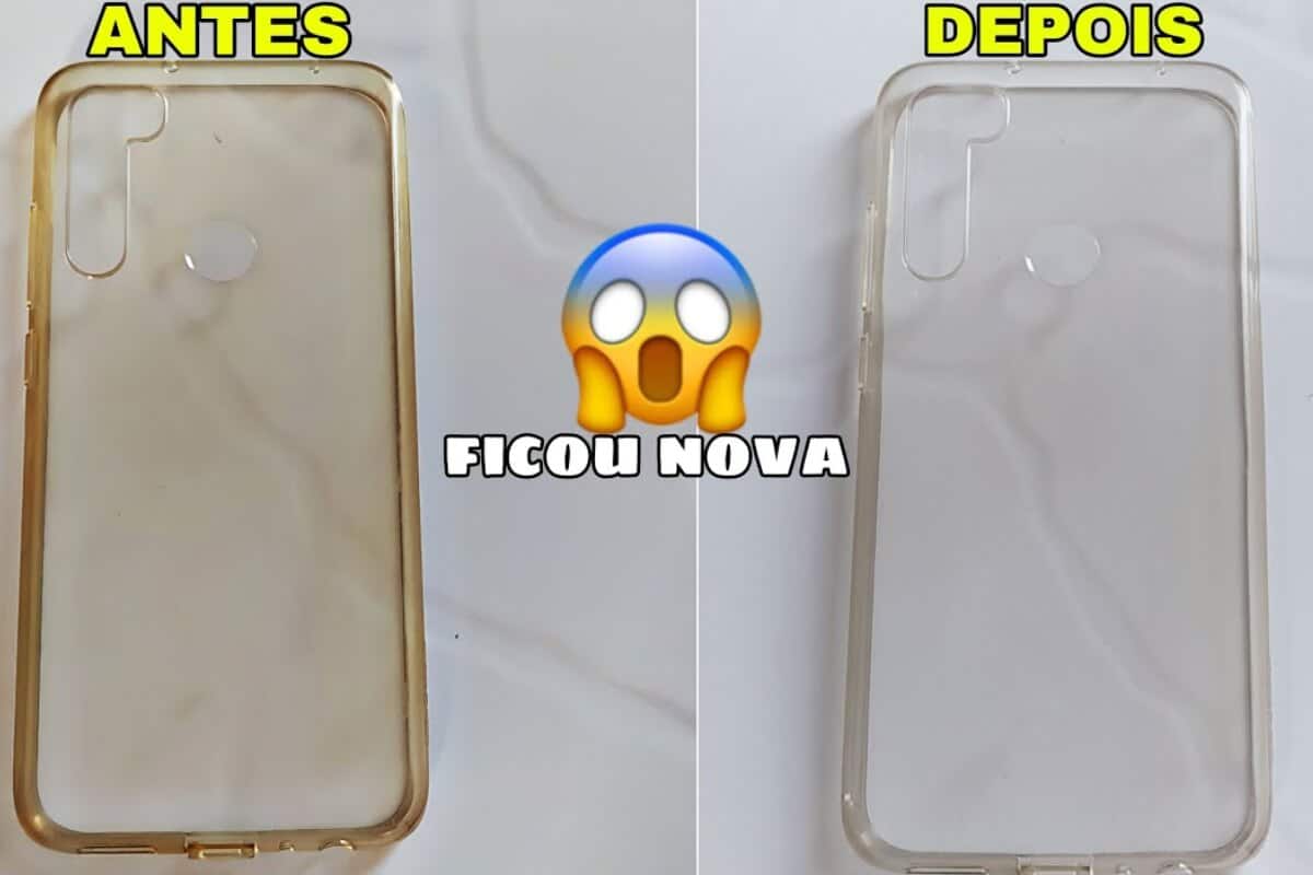 Dica para limpar capinha do celular amarelada e deixar totalmente transparente de novo