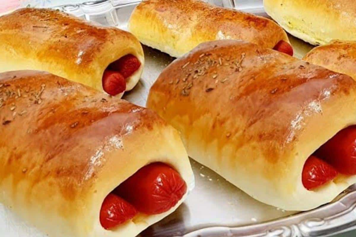 Doguinho de forno um salgado assado com salsicha super prático de preparar