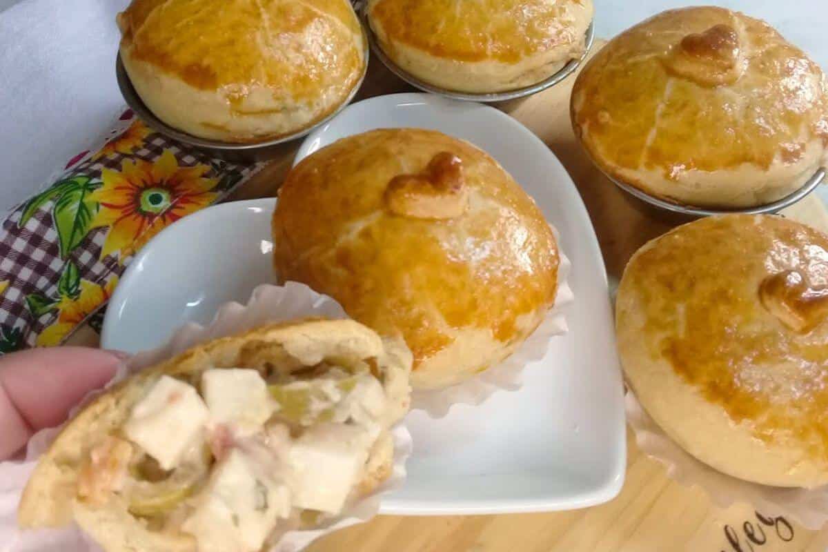Empadinha de palmito aquela tradicional de lanchonete com uma massa perfeita