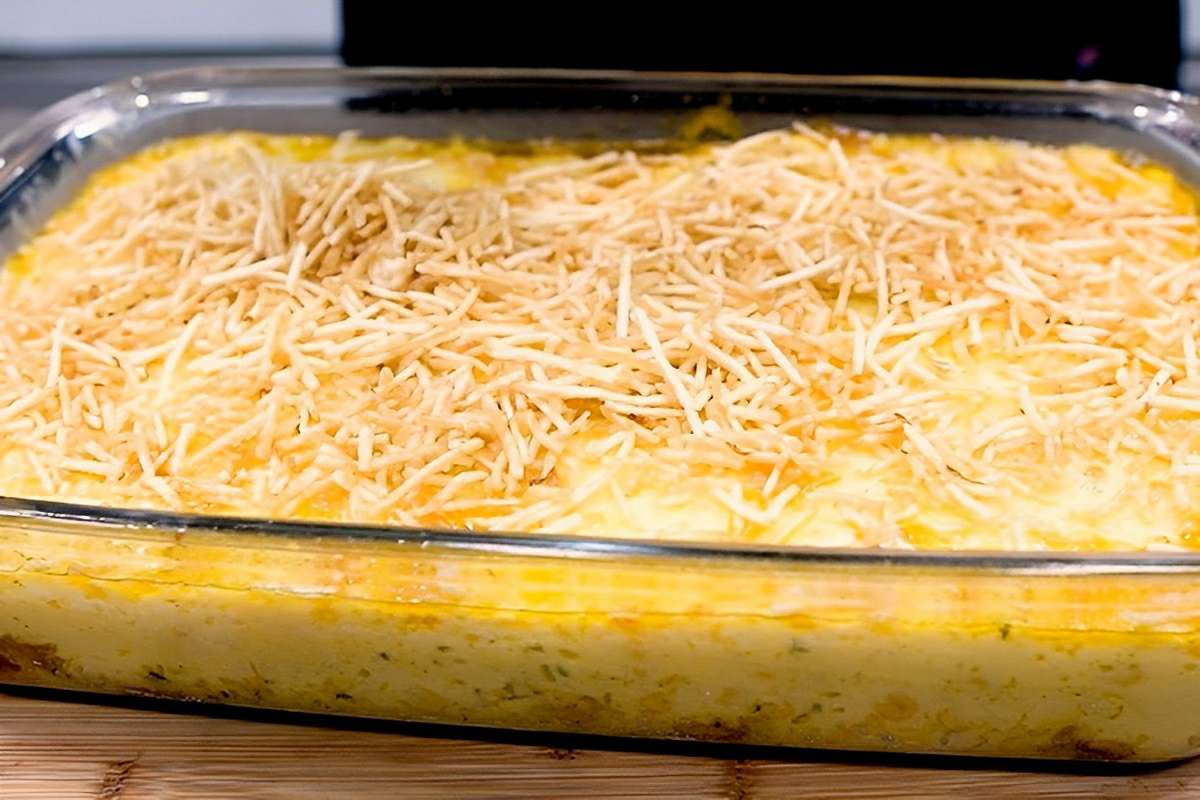 Frango gratinado com creme de milho um perfeito almoço de domingo para você e sua família