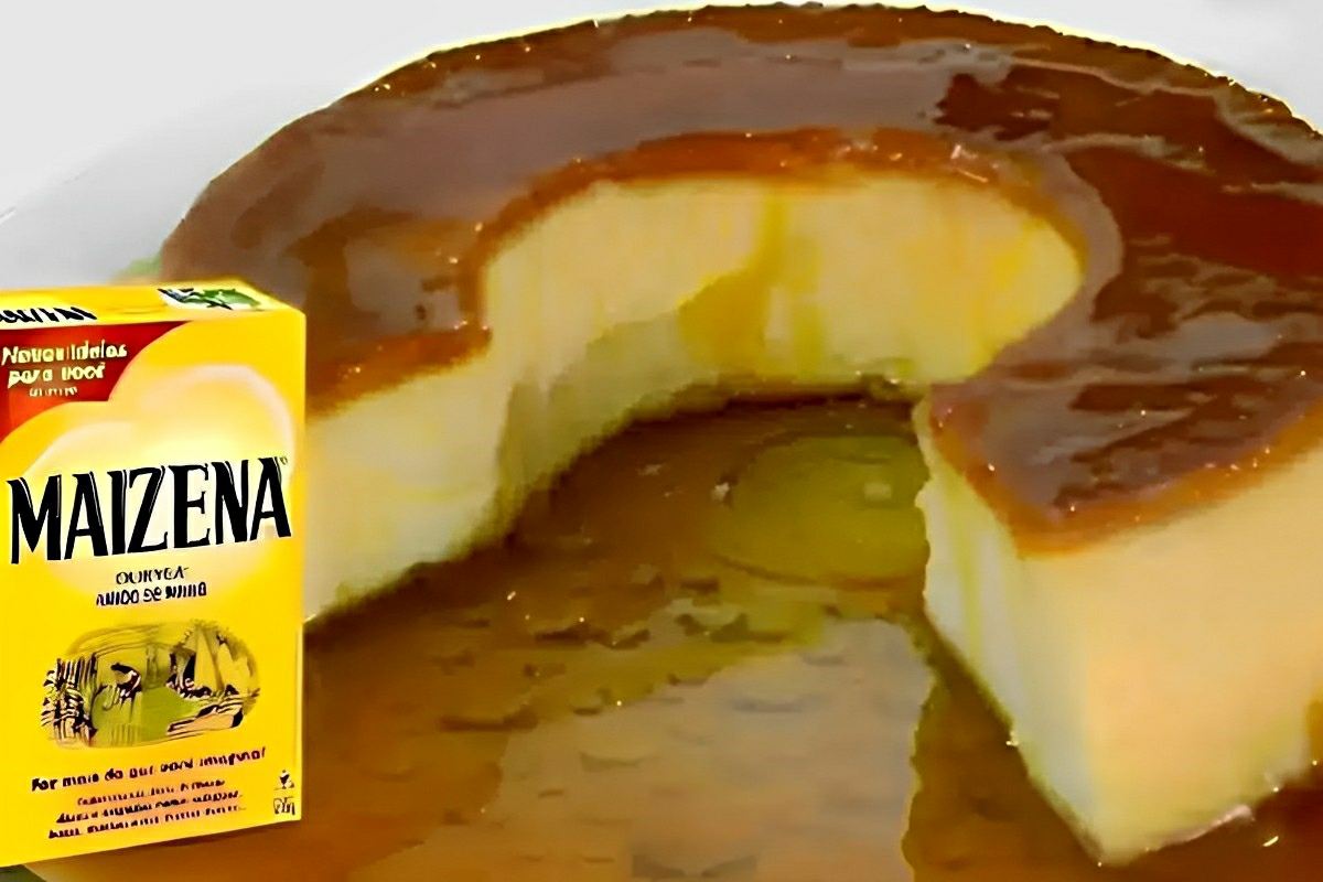 Pudim de maisena muito cremoso que não precisa de gelatina e nem de forno